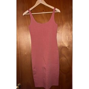 Mauve midi bodycon dress
